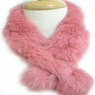 rose foulards fourrure
