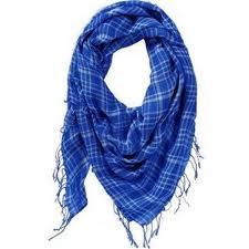 bleu Plaid Foulards