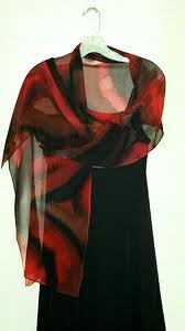 röd Chiffong Halsdukar